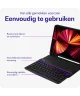 Buddi Zuna Samsung Galaxy Tab S8/S7 Hoes met QWERTY Toetsenbord Book Case Zwart