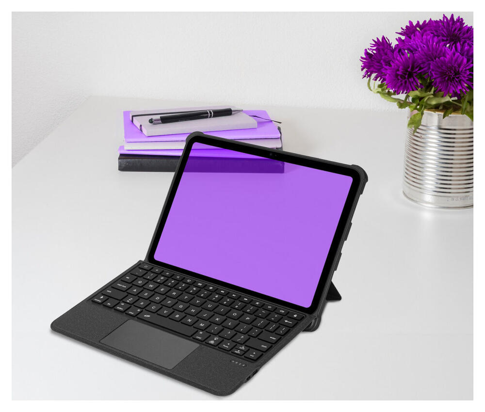 Buddi Thorn iPad 11 2025 / 10.9 2022 Hoes met QWERTY Toetsenbord Book Case Zwart afbeelding 5
