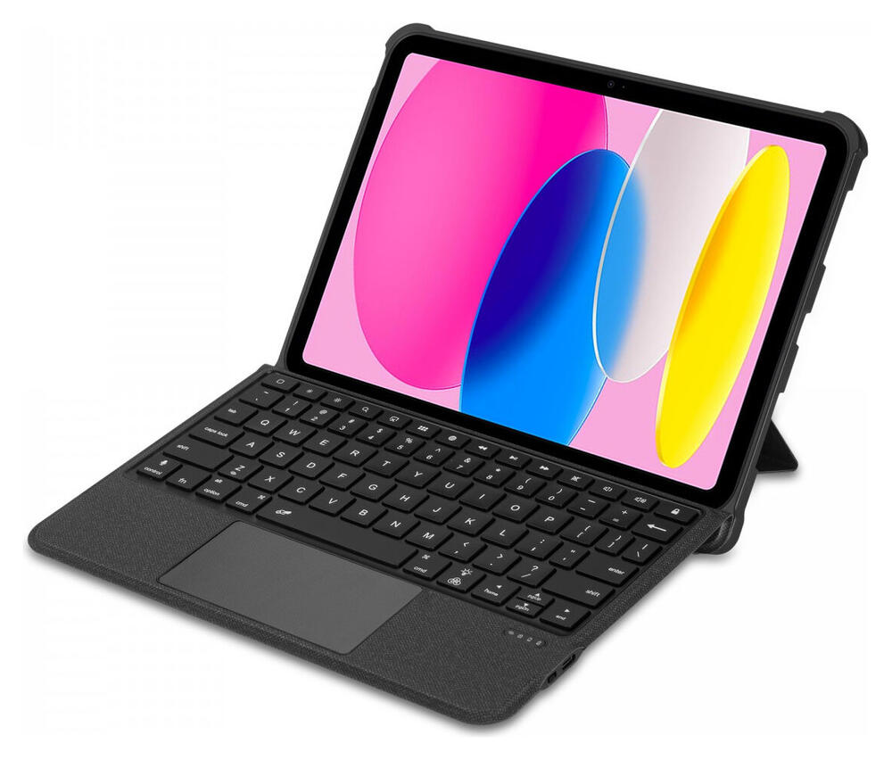 Buddi Thorn iPad 11 2025 / 10.9 2022 Hoes met QWERTY Toetsenbord Book Case Zwart afbeelding 6