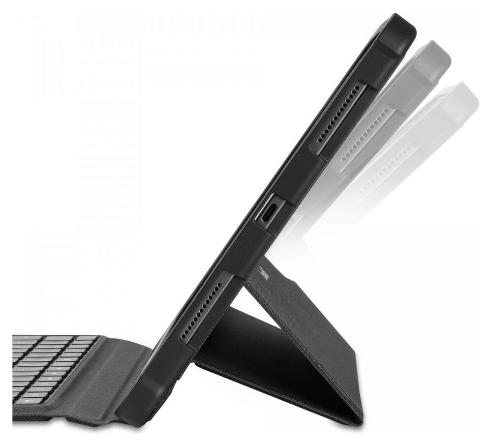 Buddi Thorn iPad 11 2025 / 10.9 2022 Hoes met QWERTY Toetsenbord Book Case Zwart afbeelding 7