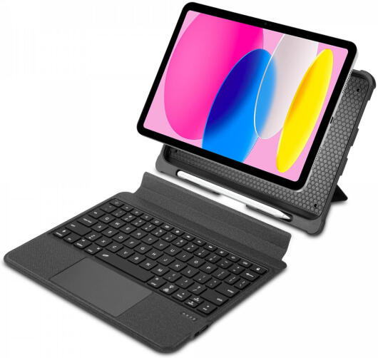 Buddi Thorn iPad 11 2025 / 10.9 2022 Hoes met QWERTY Toetsenbord Book Case Zwart afbeelding 1