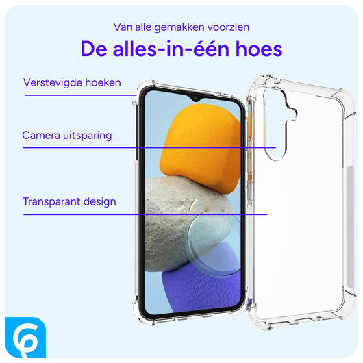 Samsung Galaxy A54 Hoesje Schokbestendig en Dun TPU Transparant afbeelding 5