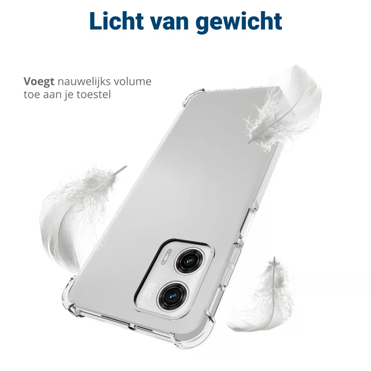 Motorola Moto G73 Hoesje Schokbestendig en Dun TPU Transparant afbeelding 5