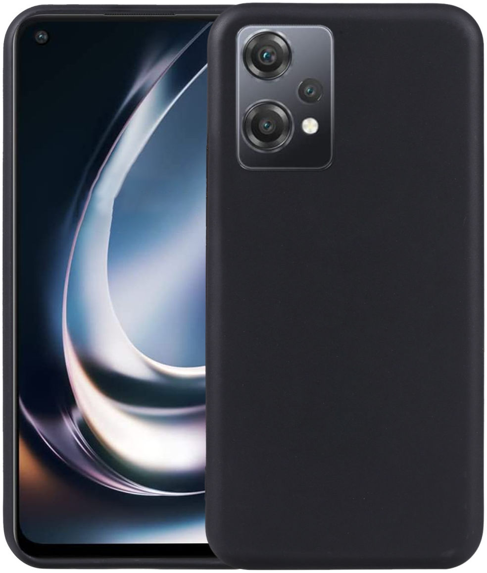 OnePlus Nord CE 3 Hoesje Dun TPU Matte Back Cover Zwart afbeelding 2