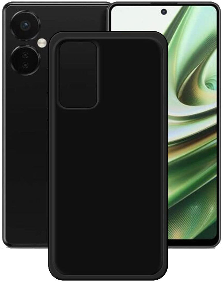 OnePlus Nord CE 3 Hoesje Dun TPU Matte Back Cover Zwart afbeelding 1