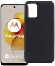 Motorola Moto G73 Hoesje Dun TPU Matte Back Cover Zwart