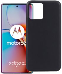 Motorola Edge 40 Pro Hoesje Dun TPU Matte Back Cover Zwart