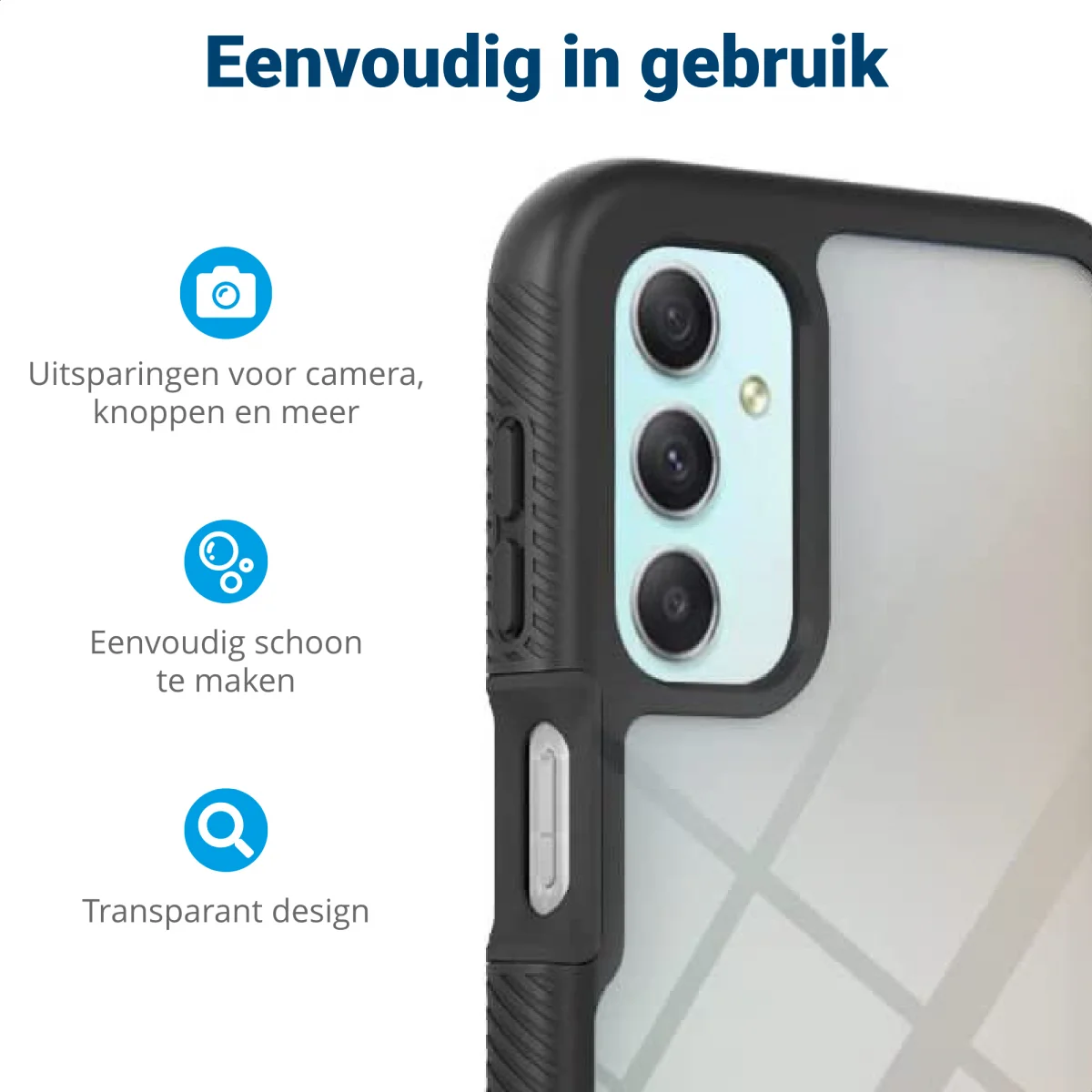 Samsung Galaxy A24 Hoesje Full Protect 360° Cover Hybride Zwart afbeelding 7