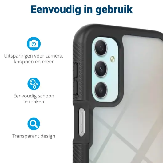 Samsung Galaxy A24 Hoesje Full Protect 360° Cover Hybride Zwart afbeelding 7