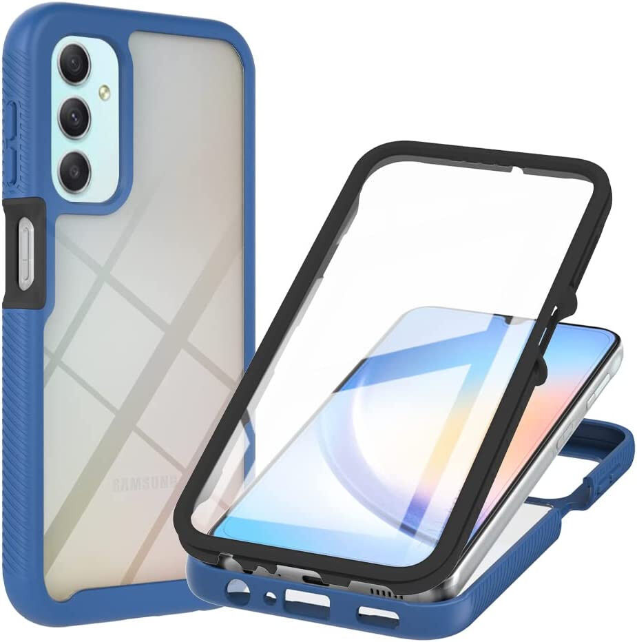 Samsung Galaxy A24 Hoesje Full Protect 360° Cover Hybride Blauw afbeelding 1