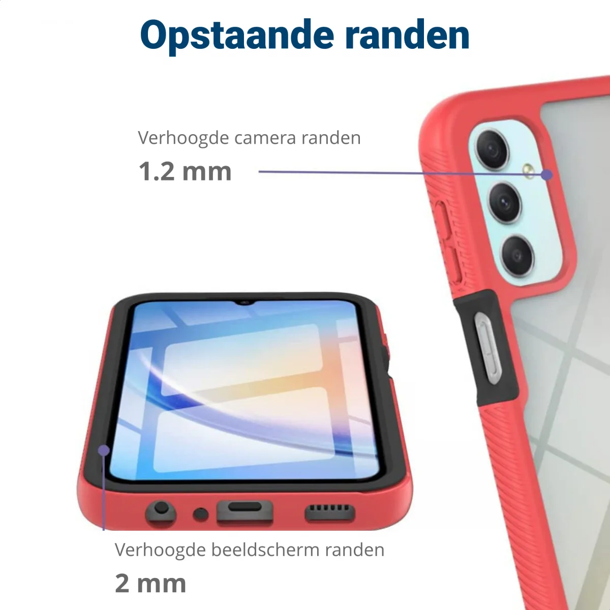 Samsung Galaxy A24 Hoesje Full Protect 360° Cover Hybride Rood afbeelding 6