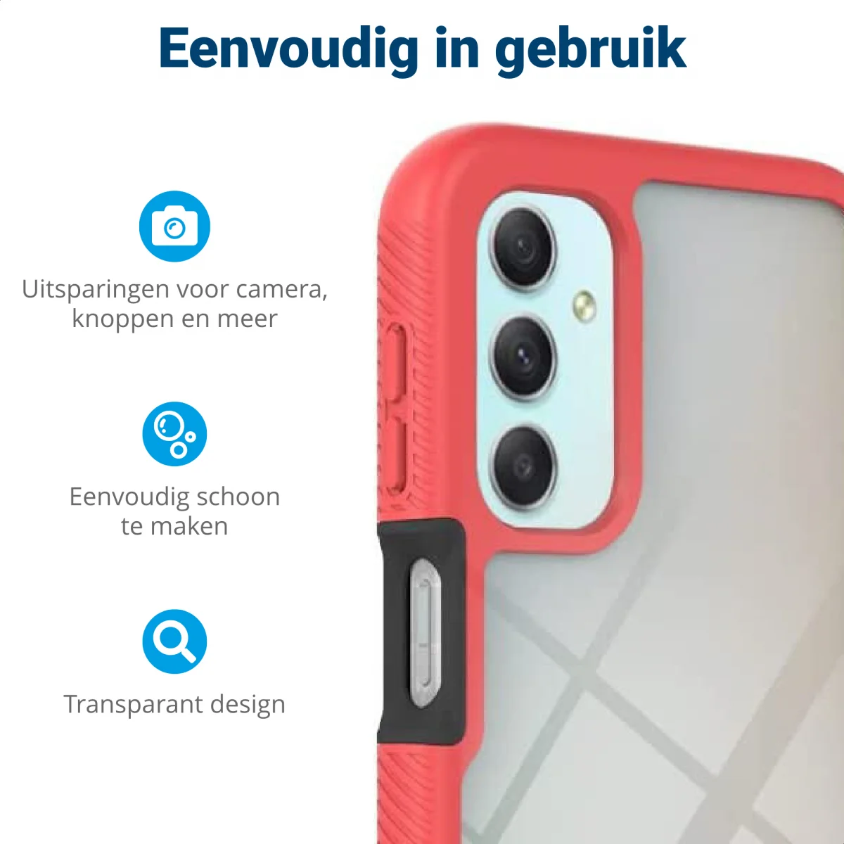 Samsung Galaxy A24 Hoesje Full Protect 360° Cover Hybride Rood afbeelding 7