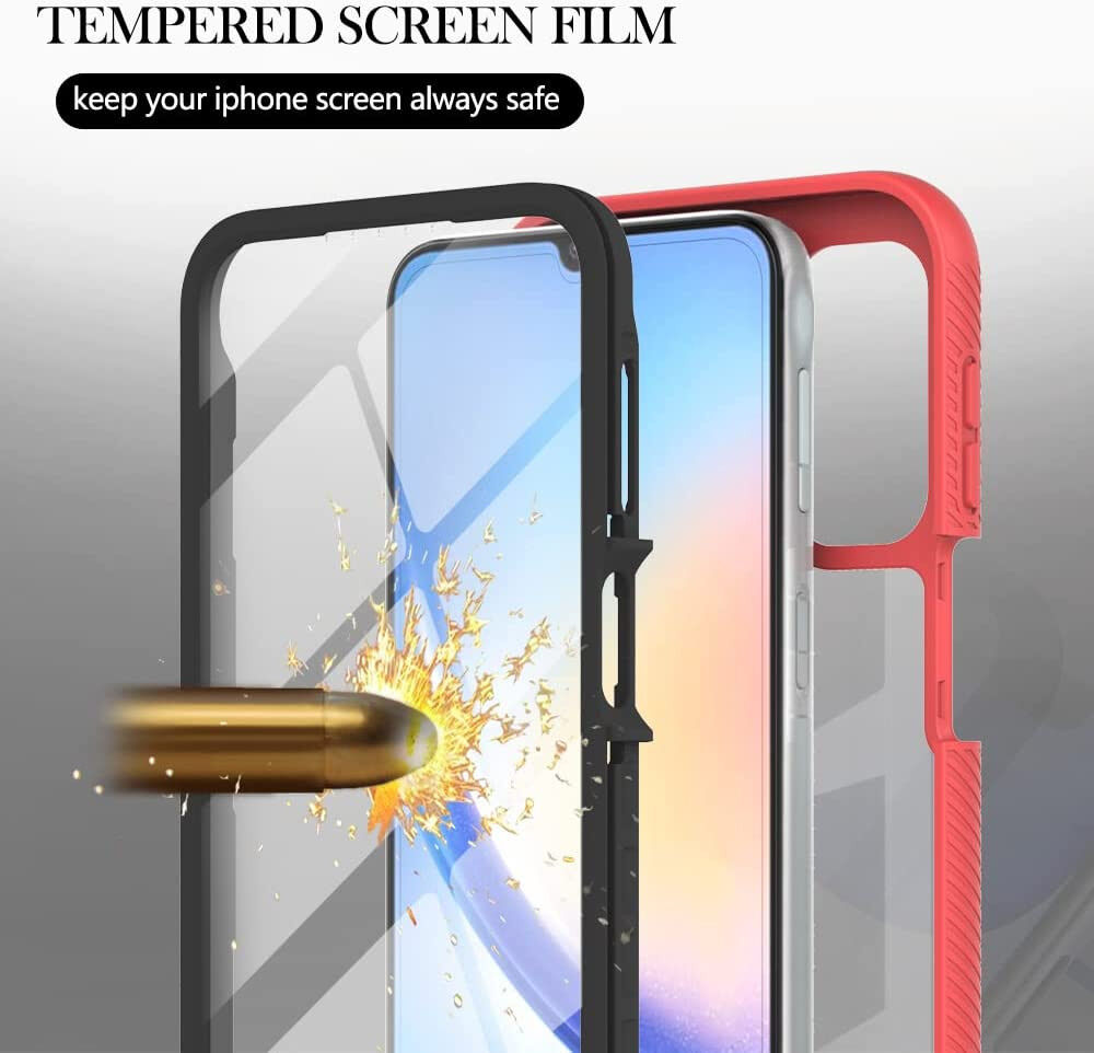 Samsung Galaxy A24 Hoesje Full Protect 360° Cover Hybride Rood afbeelding 8