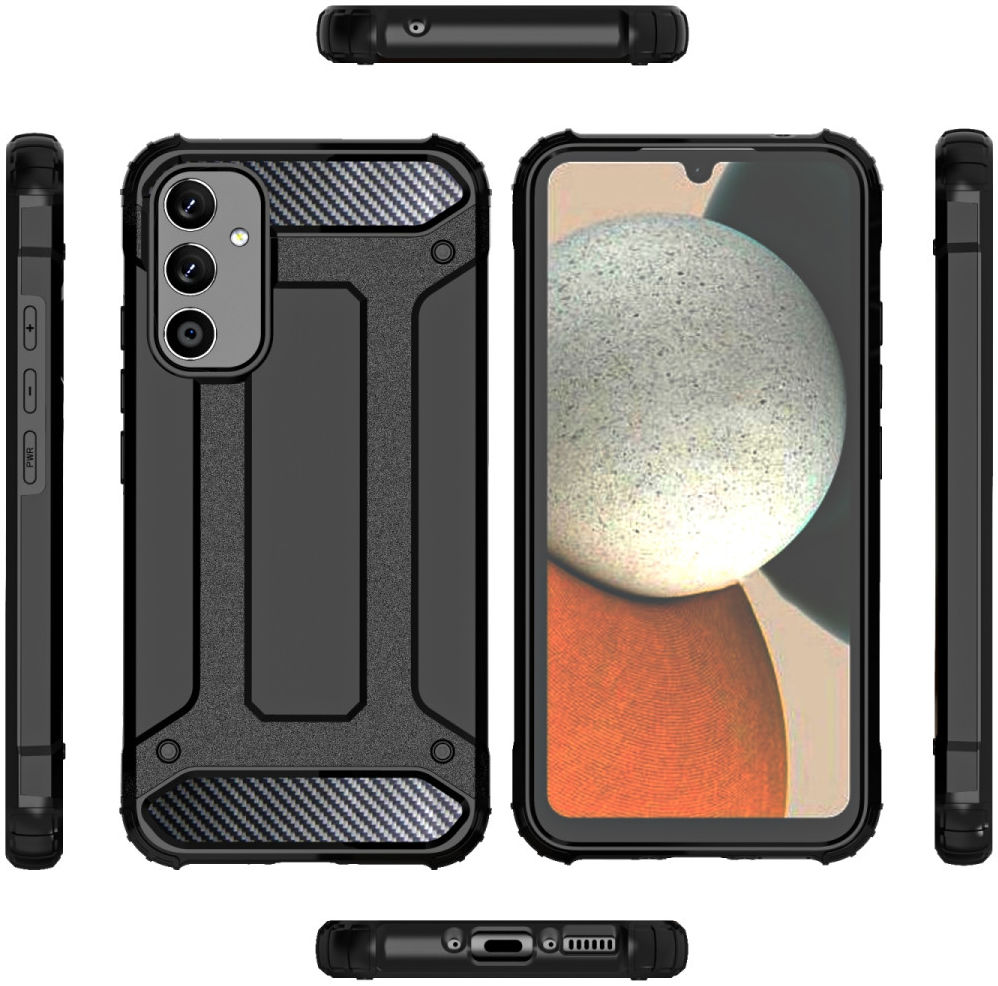 Samsung Galaxy A34 Hoesje Shock Proof Hybride Back Cover Rood afbeelding 2