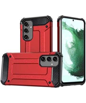 Samsung Galaxy A54 Hoesje Shock Proof Hybride Back Cover Rood Hoesjes