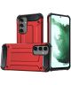 Samsung Galaxy A54 Hoesje Shock Proof Hybride Back Cover Rood
