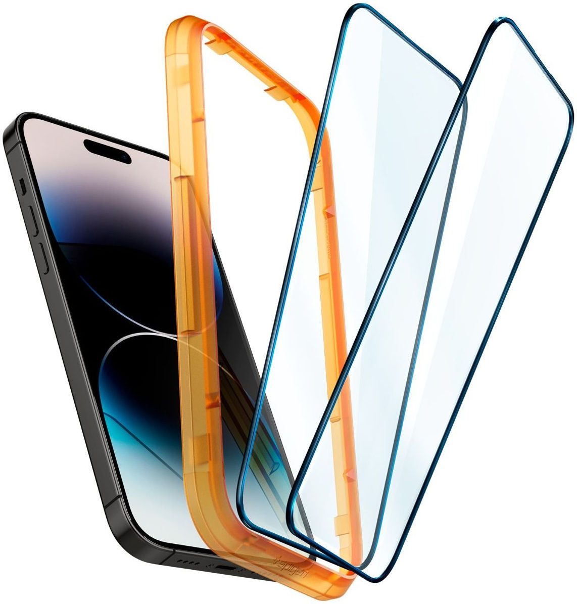 Spigen AlignMaster Apple iPhone 14 Pro Tempered Glass (2-Pack) afbeelding 2