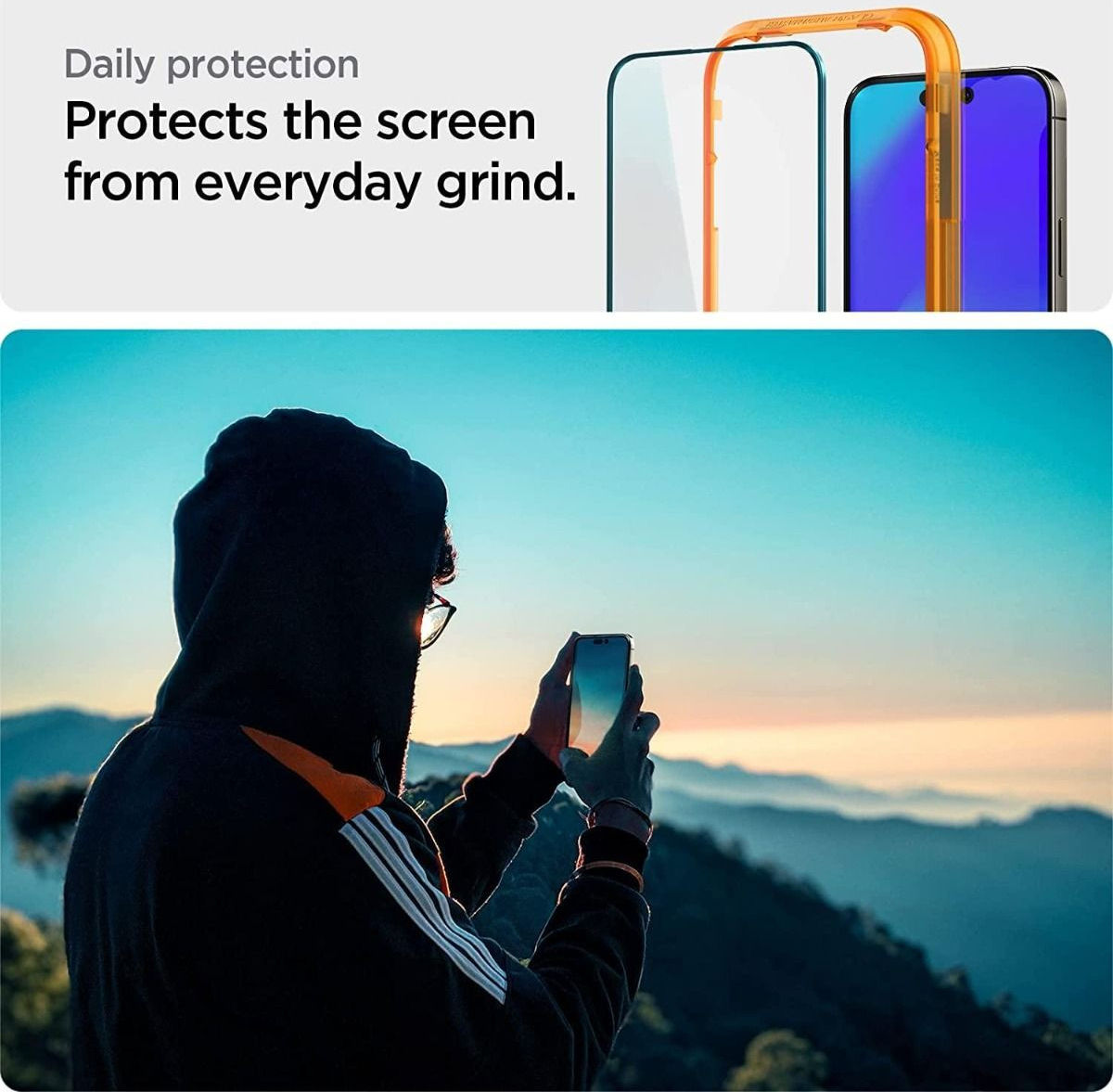 Spigen AlignMaster Apple iPhone 14 Pro Tempered Glass (2-Pack) afbeelding 6
