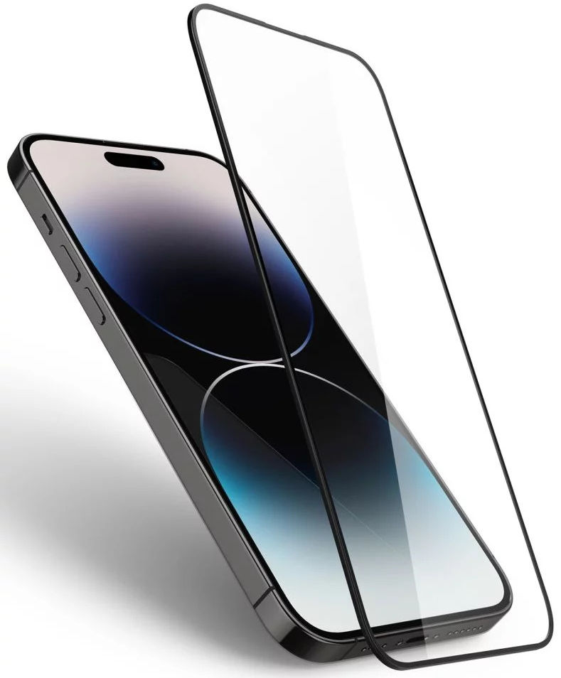 Spigen Glas t.R Slim iPhone 14 Pro Max Screen Protector Zwart afbeelding 2