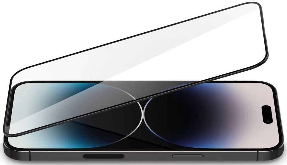 Spigen Glas t.R Slim iPhone 14 Pro Max Screen Protector Zwart afbeelding 6
