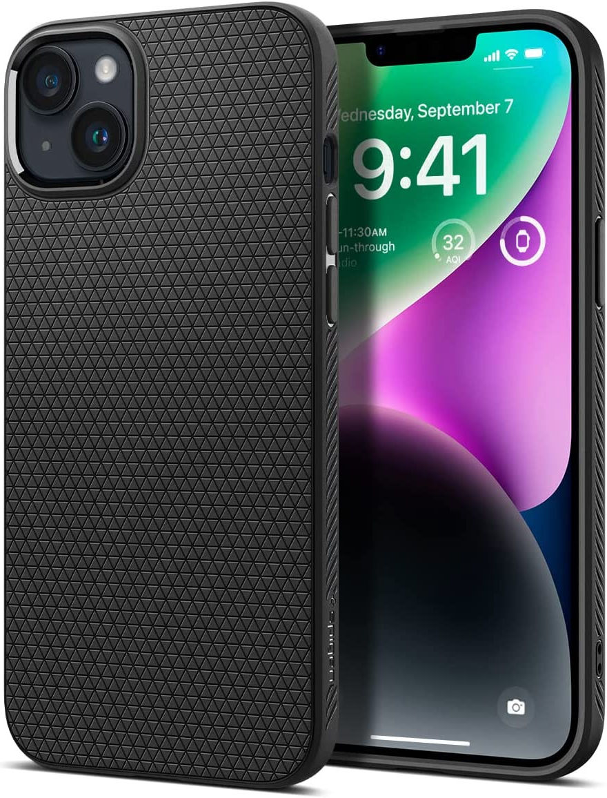 Spigen Liquid Air Apple iPhone 14 Plus Hoesje Back Cover Zwart afbeelding 1
