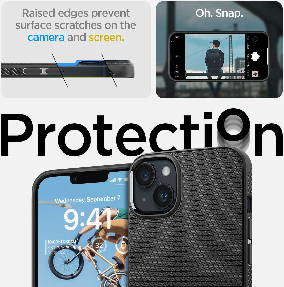 Spigen Liquid Air Apple iPhone 14 Plus Hoesje Back Cover Zwart afbeelding 3