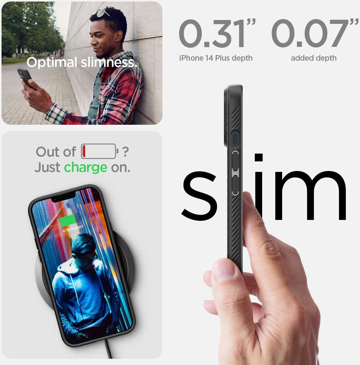 Spigen Liquid Air Apple iPhone 14 Plus Hoesje Back Cover Zwart afbeelding 4