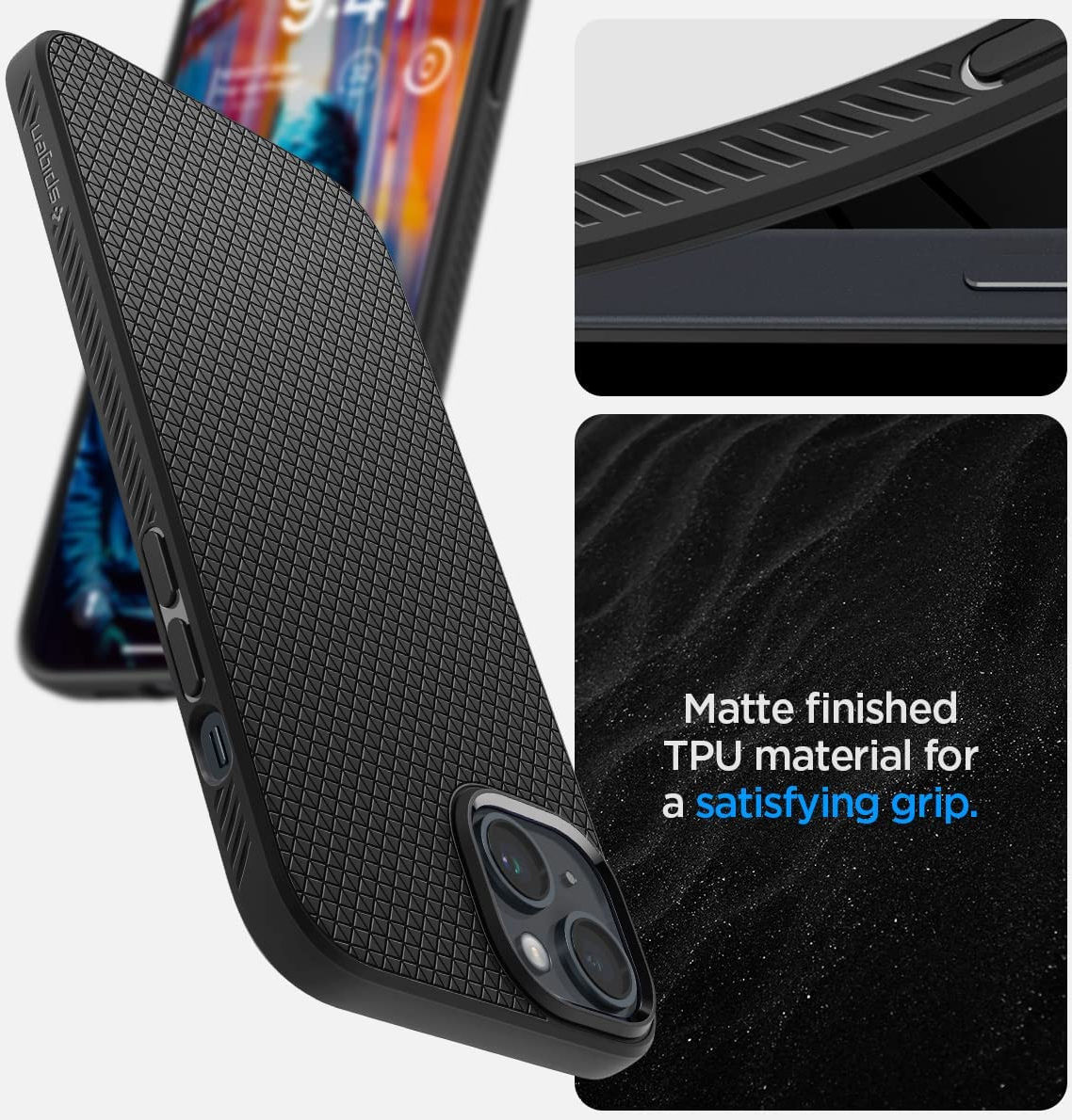Spigen Liquid Air Apple iPhone 14 Plus Hoesje Back Cover Zwart afbeelding 5