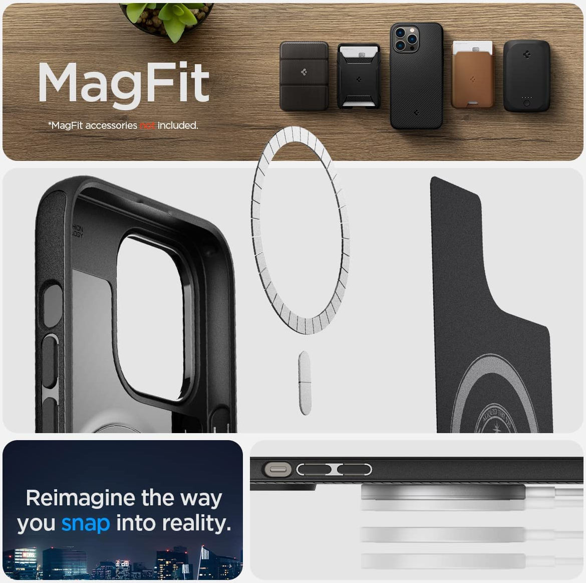 Spigen Mag Armor Apple iPhone 14 Pro Max Hoesje MagSafe Zwart afbeelding 3