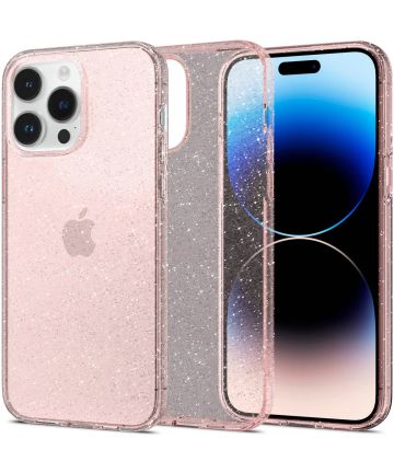 Spigen Liquid Crystal Apple iPhone 14 Pro Max Hoesje Glitter Roze Hoesjes