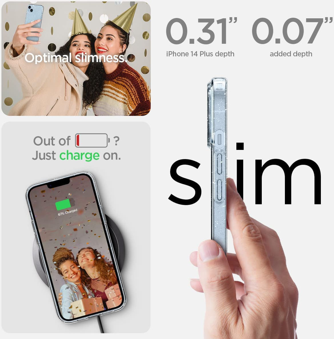 Spigen Liquid Crystal Apple iPhone 14 Plus Hoesje Glitter afbeelding 4