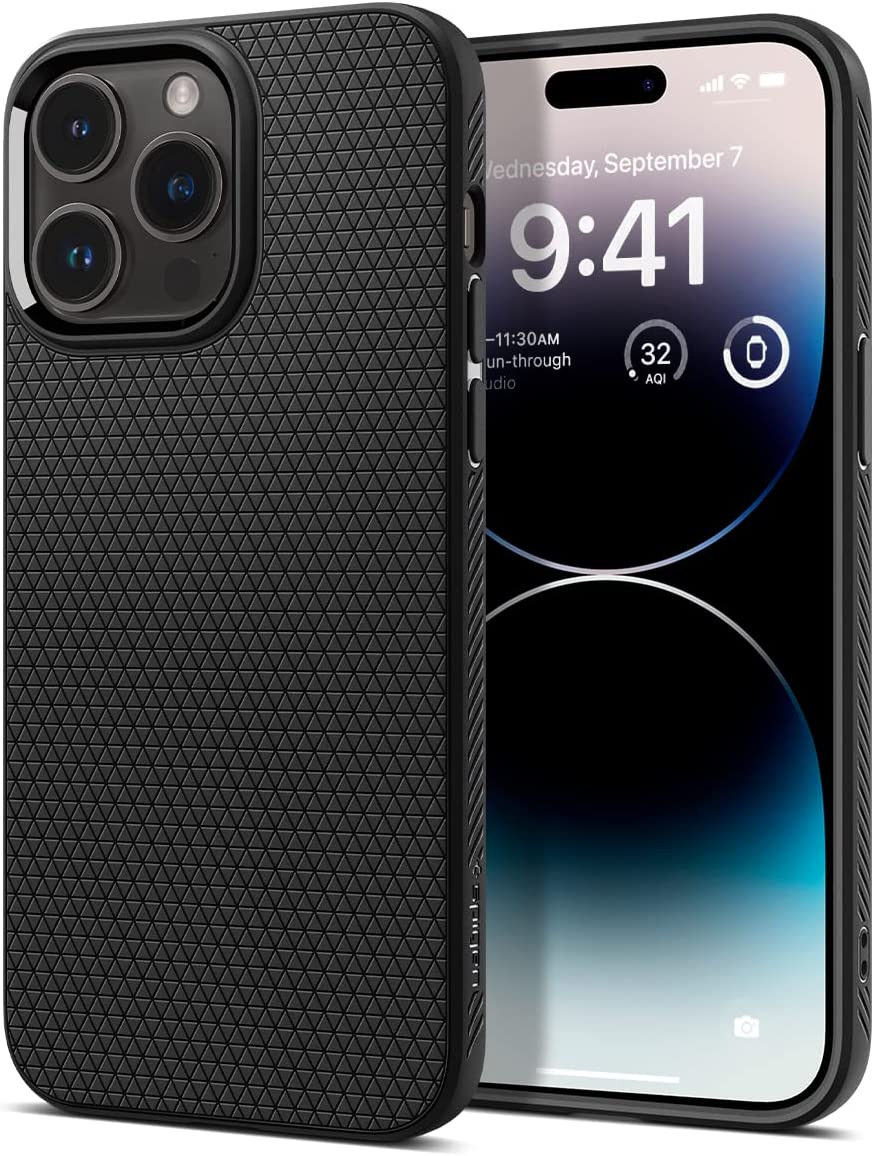 Spigen Liquid Air Apple iPhone 14 Pro Max Hoesje Back Cover Zwart afbeelding 1