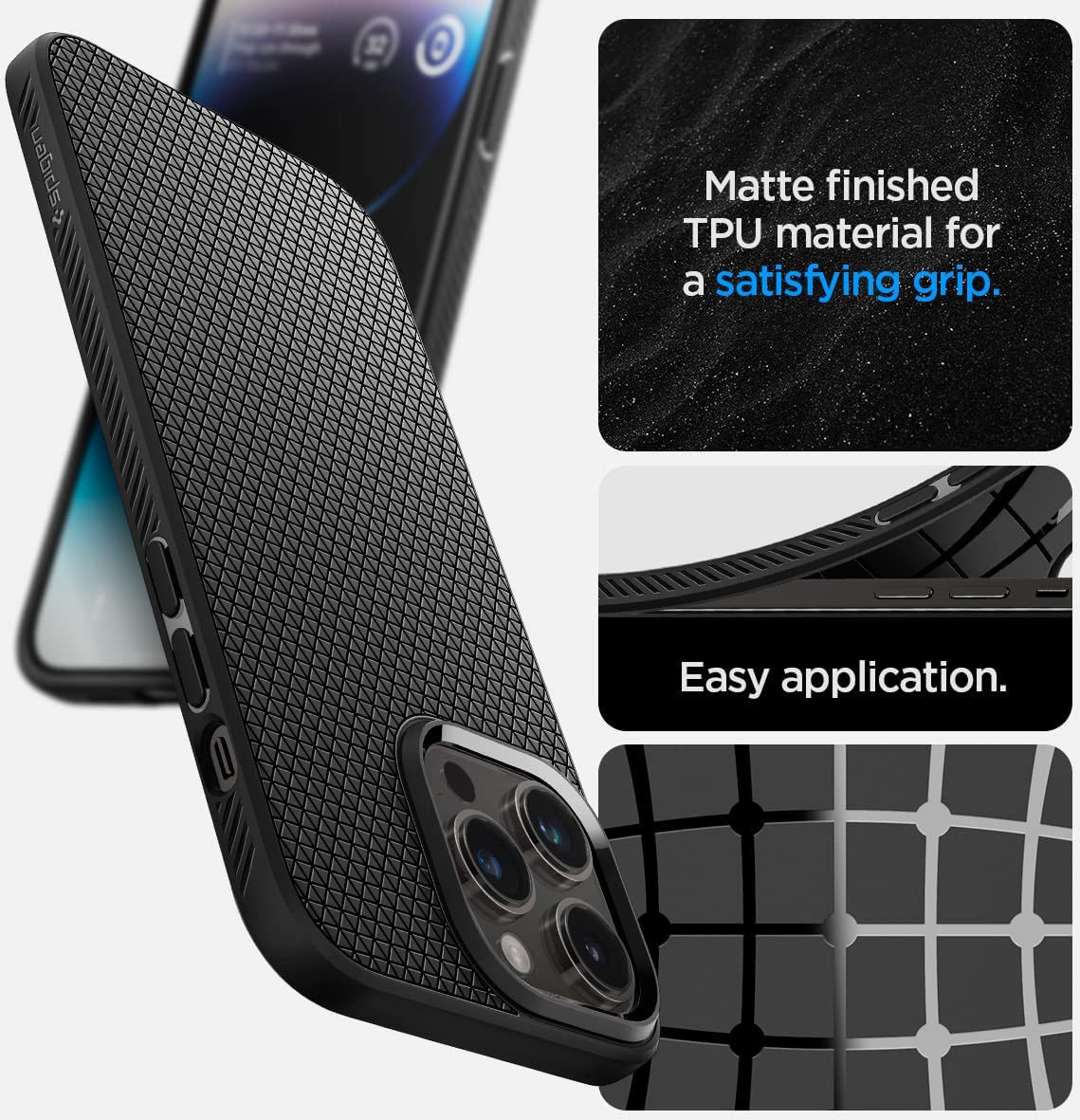 Spigen Liquid Air Apple iPhone 14 Pro Max Hoesje Back Cover Zwart afbeelding 5