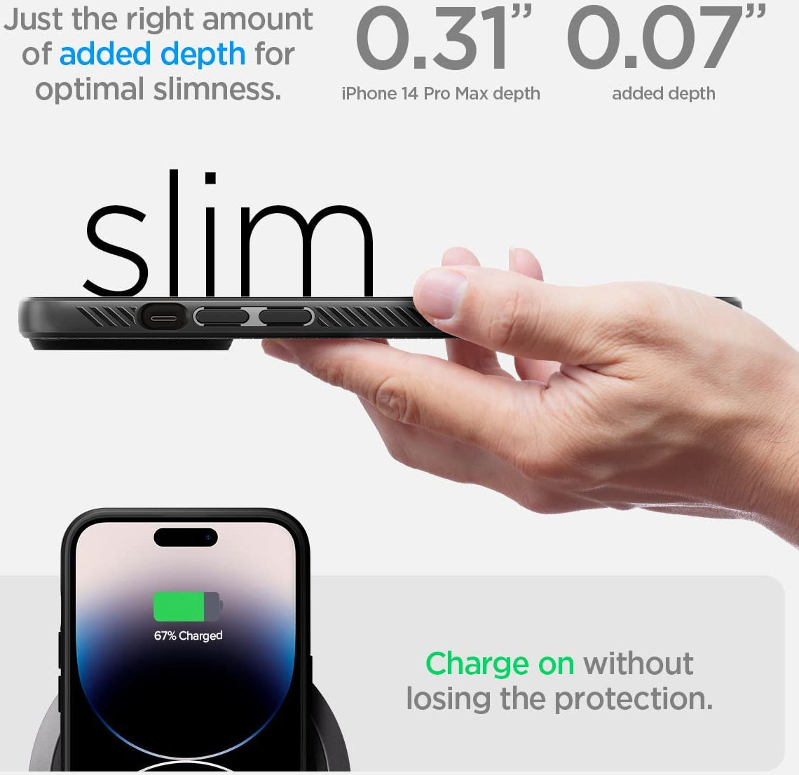 Spigen Liquid Air Apple iPhone 14 Pro Max Hoesje Back Cover Zwart afbeelding 6