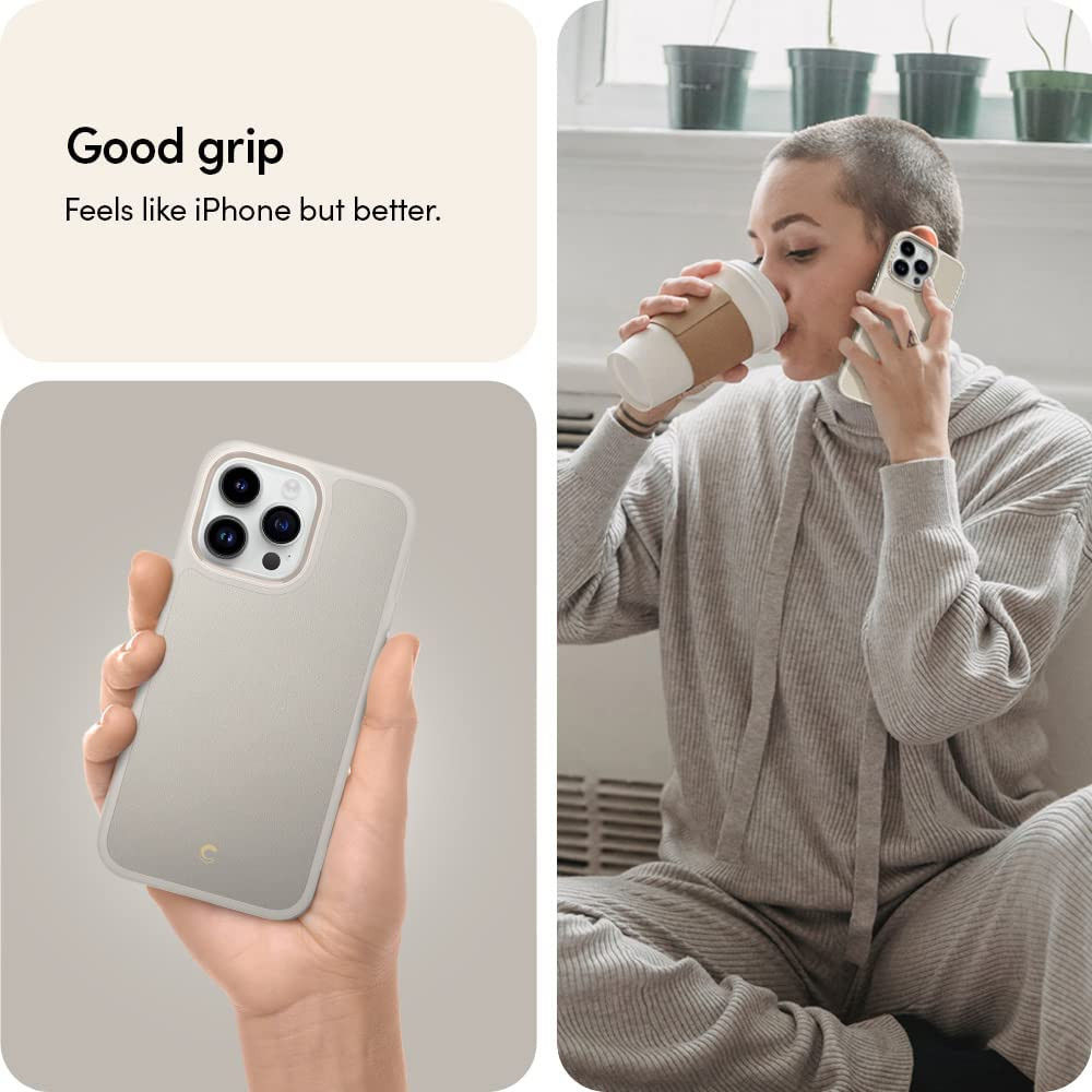 Spigen Cyrill Kajuk iPhone 14 Pro Max Hoesje MagSafe Back Cover Cream afbeelding 5