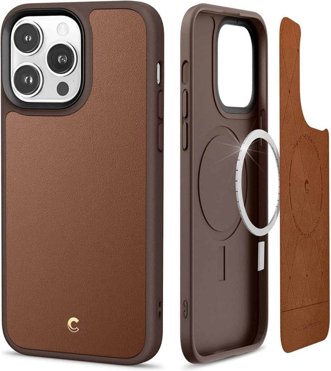 Spigen Cyrill Kajuk iPhone 14 Pro Max Hoesje MagSafe Back Cover Bruin afbeelding 1