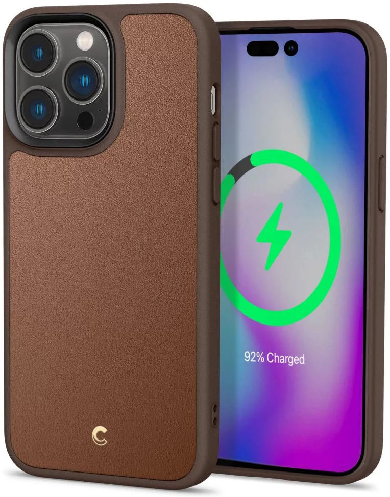 Spigen Cyrill Kajuk iPhone 14 Pro Max Hoesje MagSafe Back Cover Bruin afbeelding 2