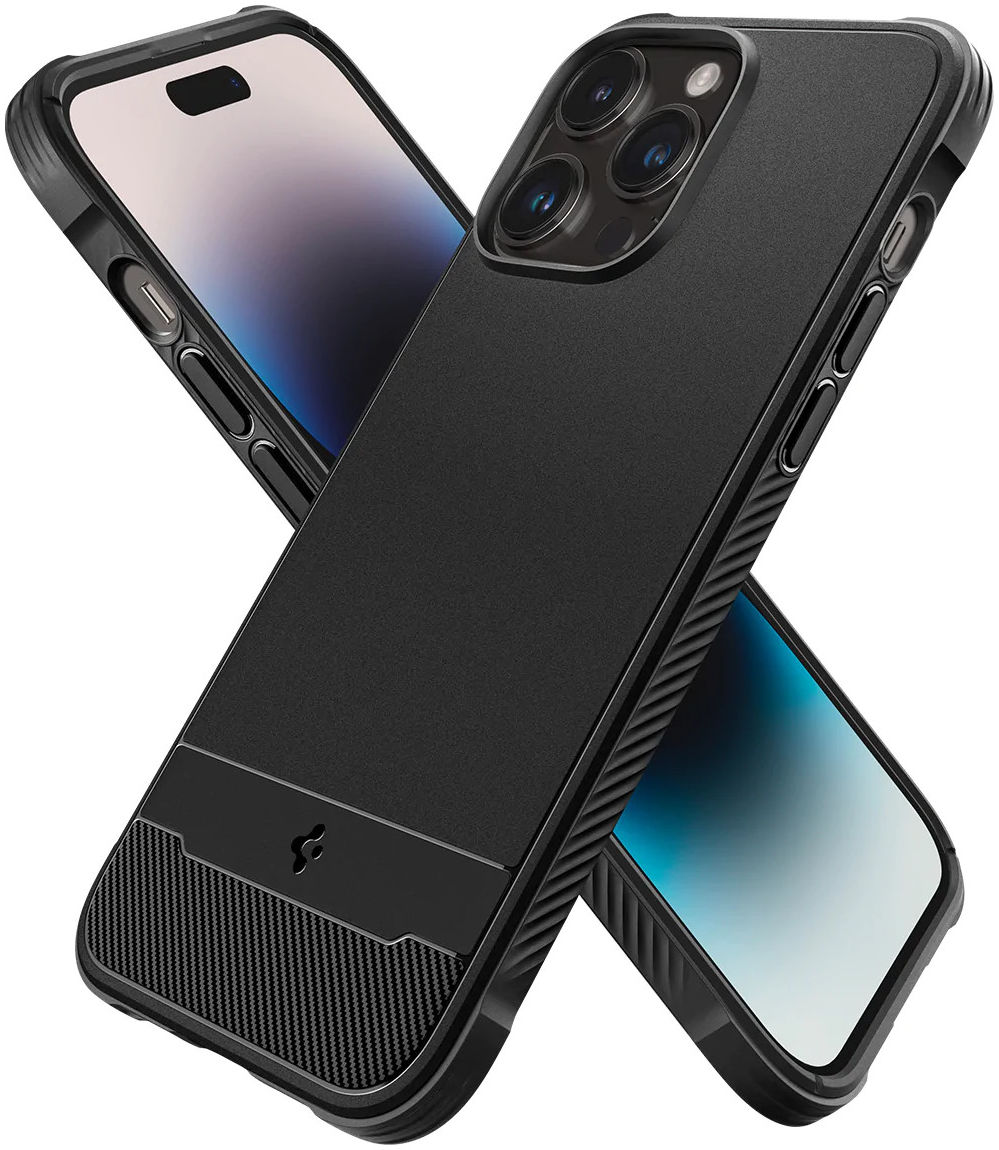 Spigen Rugged Armor iPhone 14 Pro Max Hoesje MagSafe Back Cover Zwart afbeelding 2