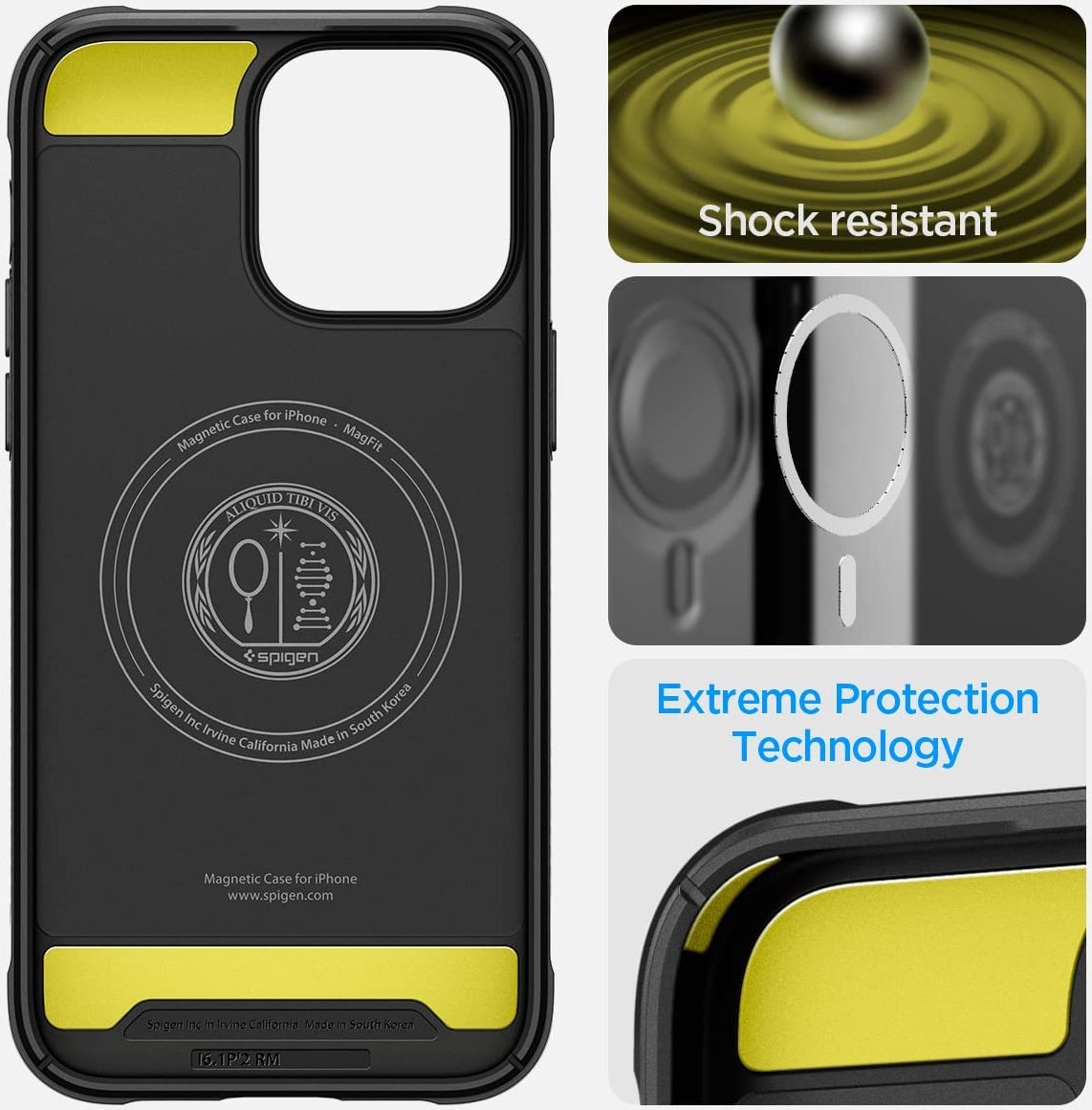 Spigen Rugged Armor iPhone 14 Pro Max Hoesje MagSafe Back Cover Zwart afbeelding 4