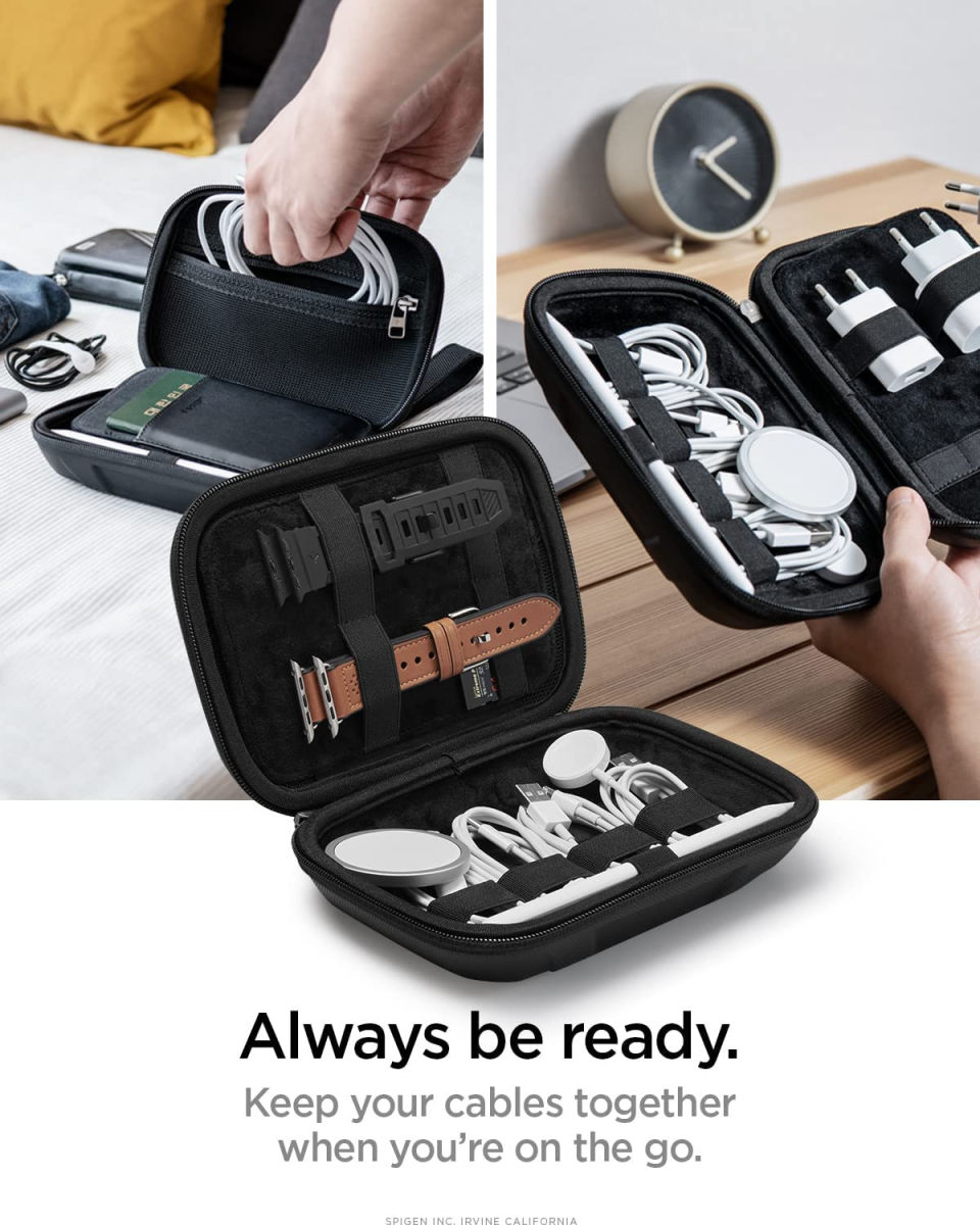 Spigen Rugged Armor Pro Cable Organizer - Opbergtas Bandjes/Kabels afbeelding 4