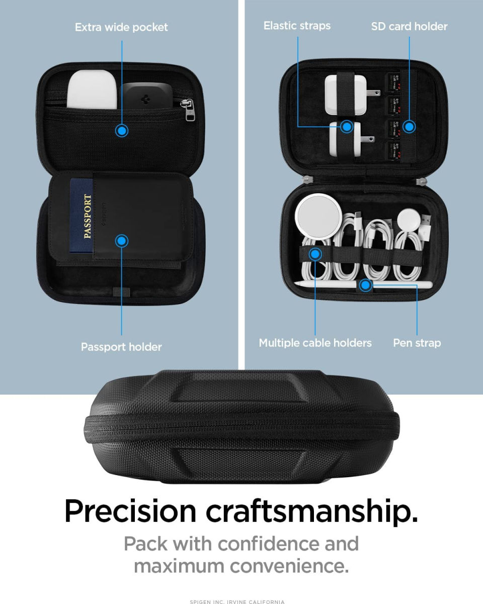 Spigen Rugged Armor Pro Cable Organizer - Opbergtas Bandjes/Kabels afbeelding 6