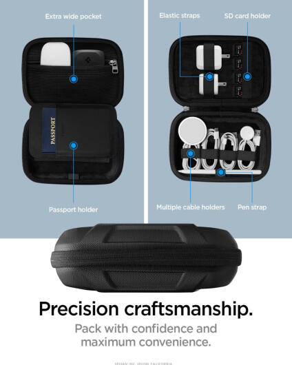Spigen Rugged Armor Pro Cable Organizer - Opbergtas Bandjes/Kabels afbeelding 6