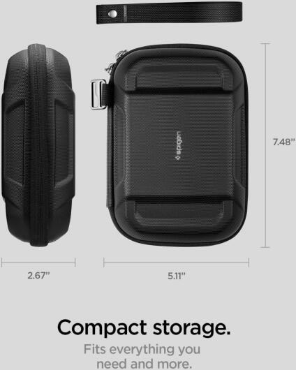 Spigen Rugged Armor Pro Cable Organizer - Opbergtas Bandjes/Kabels afbeelding 9
