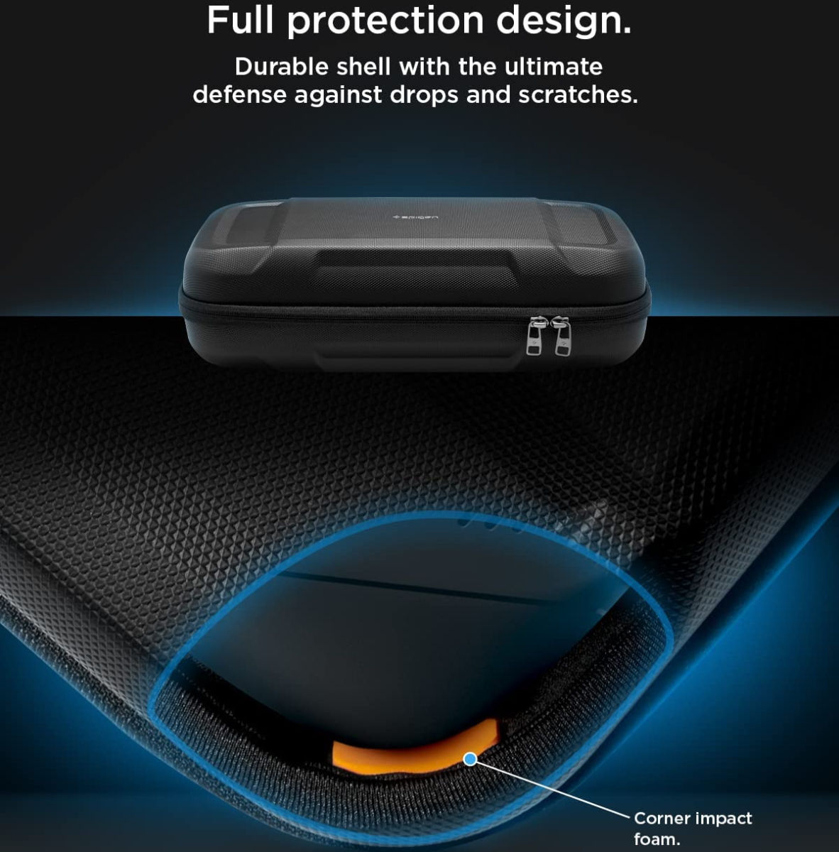 Spigen Rugged Armor Pro Valve Steam Deck Opberghoes Zwart afbeelding 4