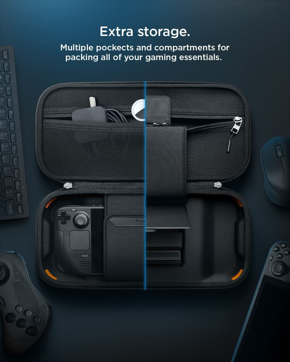 Spigen Rugged Armor Pro Valve Steam Deck Opberghoes Zwart afbeelding 5