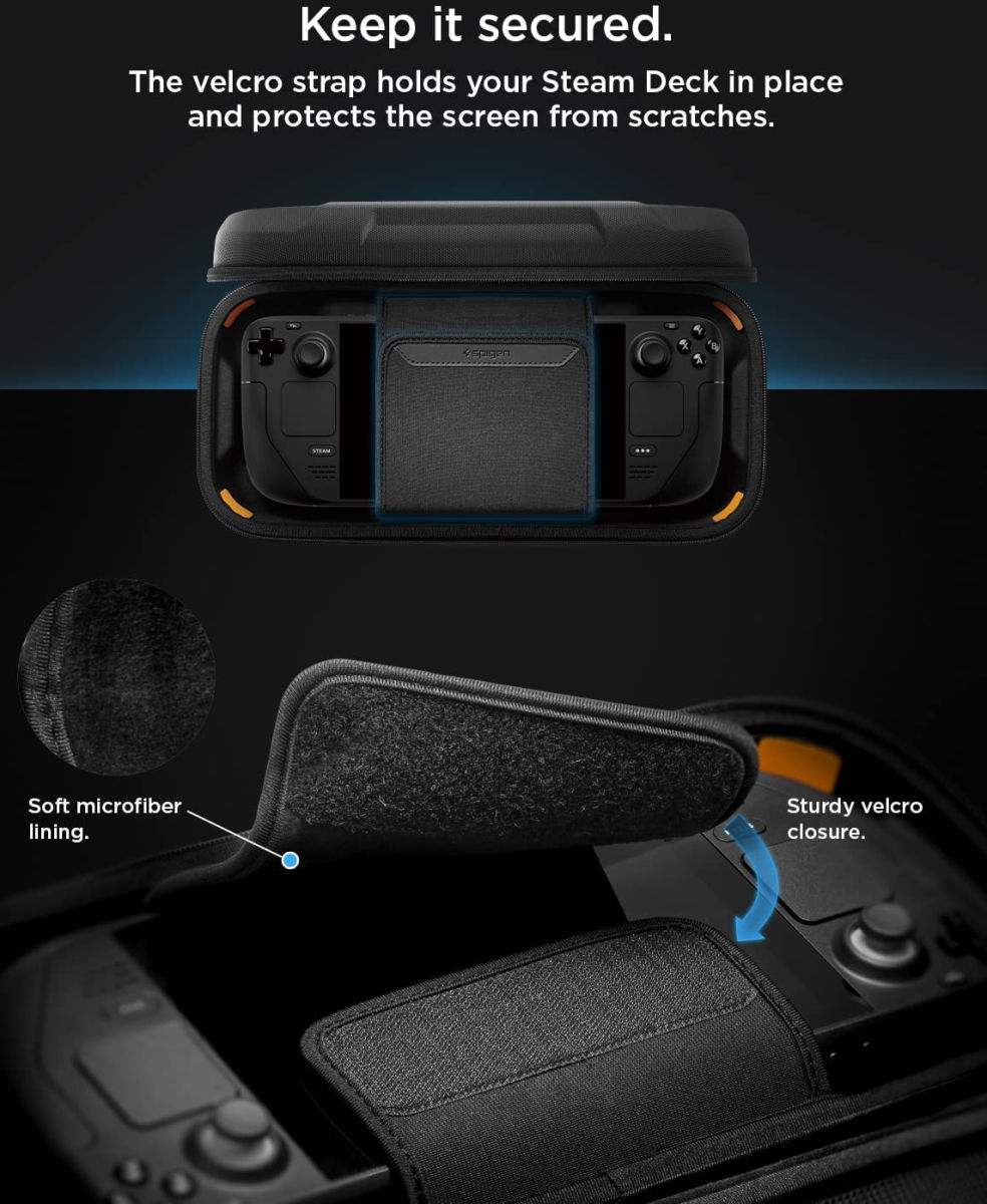 Spigen Rugged Armor Pro Valve Steam Deck Opberghoes Zwart afbeelding 7