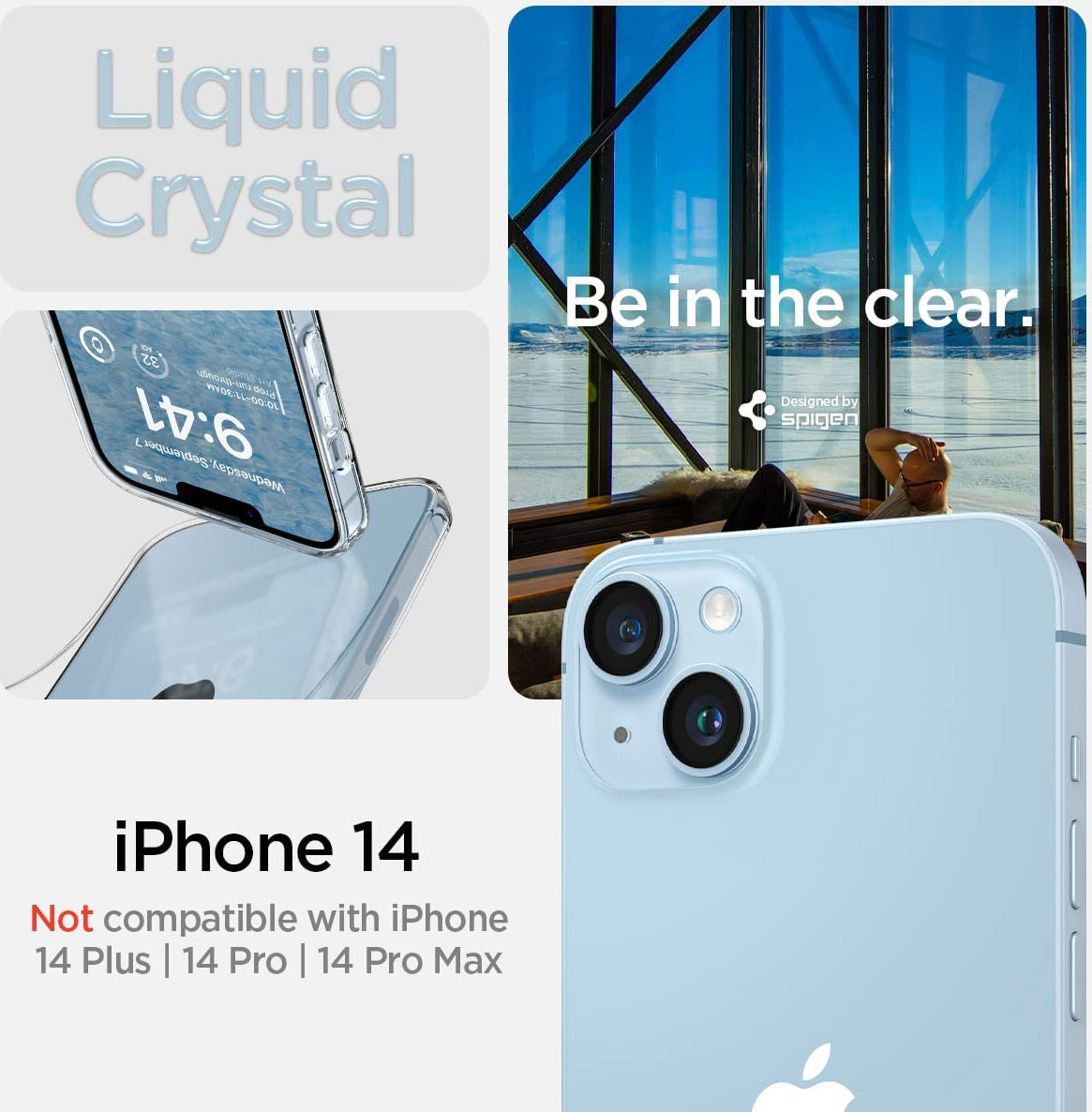 Spigen Liquid Crystal Apple iPhone 14 Hoesje Back Cover Transparant afbeelding 4
