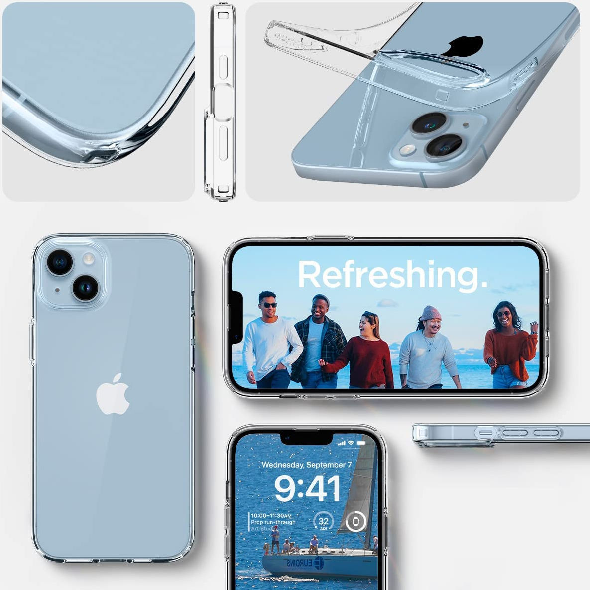 Spigen Liquid Crystal Apple iPhone 14 Hoesje Back Cover Transparant afbeelding 8