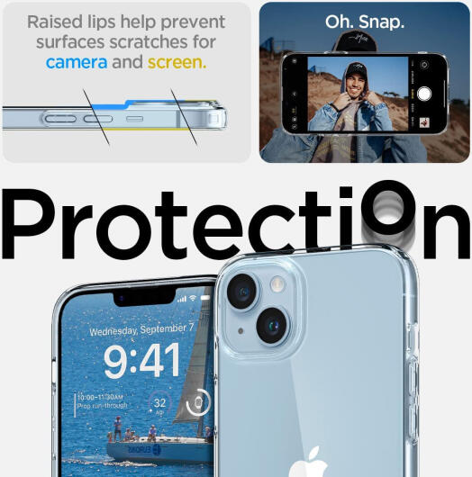 Spigen Liquid Crystal Apple iPhone 14 Hoesje Back Cover Transparant afbeelding 3