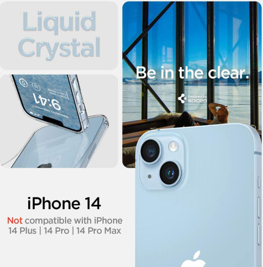 Spigen Liquid Crystal Apple iPhone 14 Hoesje Back Cover Transparant afbeelding 4